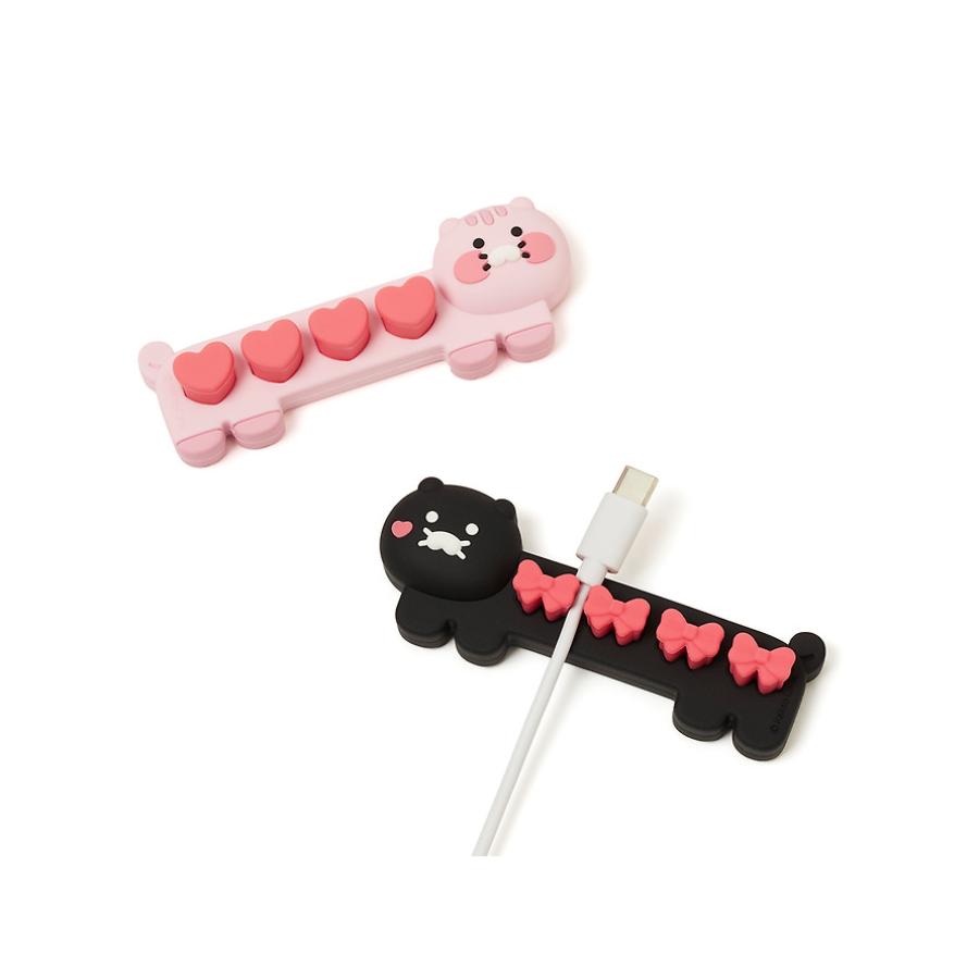 Kakao Friends - Black Choon Cable Holder 2-Piece Set (Choonsik)