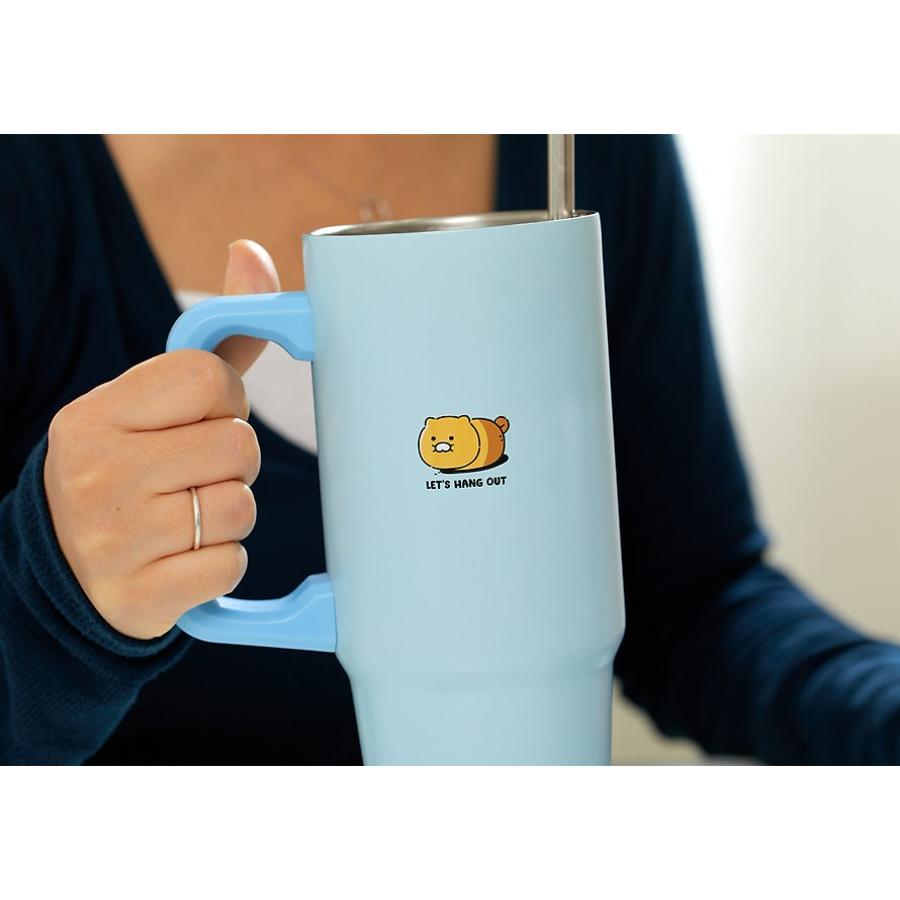 Kakao Friends - Choonsik Blue Large Capacity Handle Tumbler
