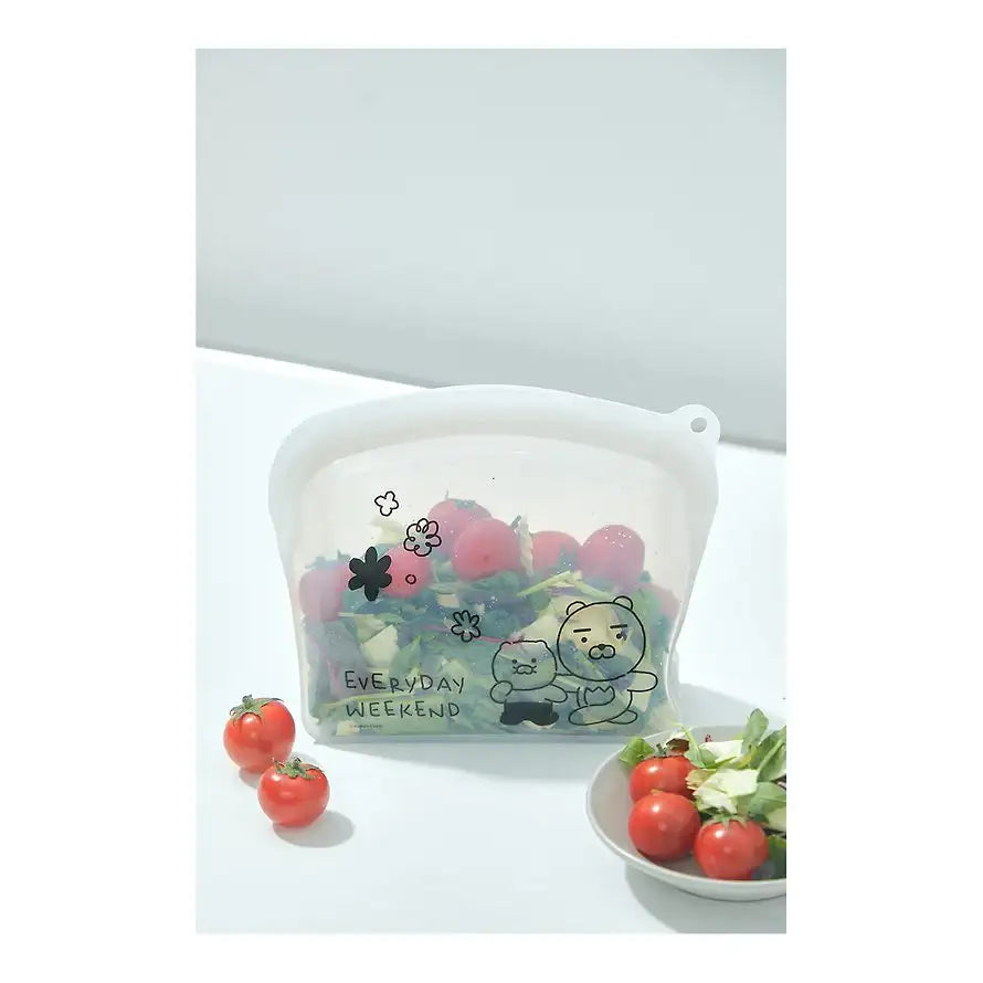 Kakao Friends - Doodle Doodle Silicone Zipper Bag Set (Ryan & Choonsik) - Kakao Friends - Zipper Bag - Harumio