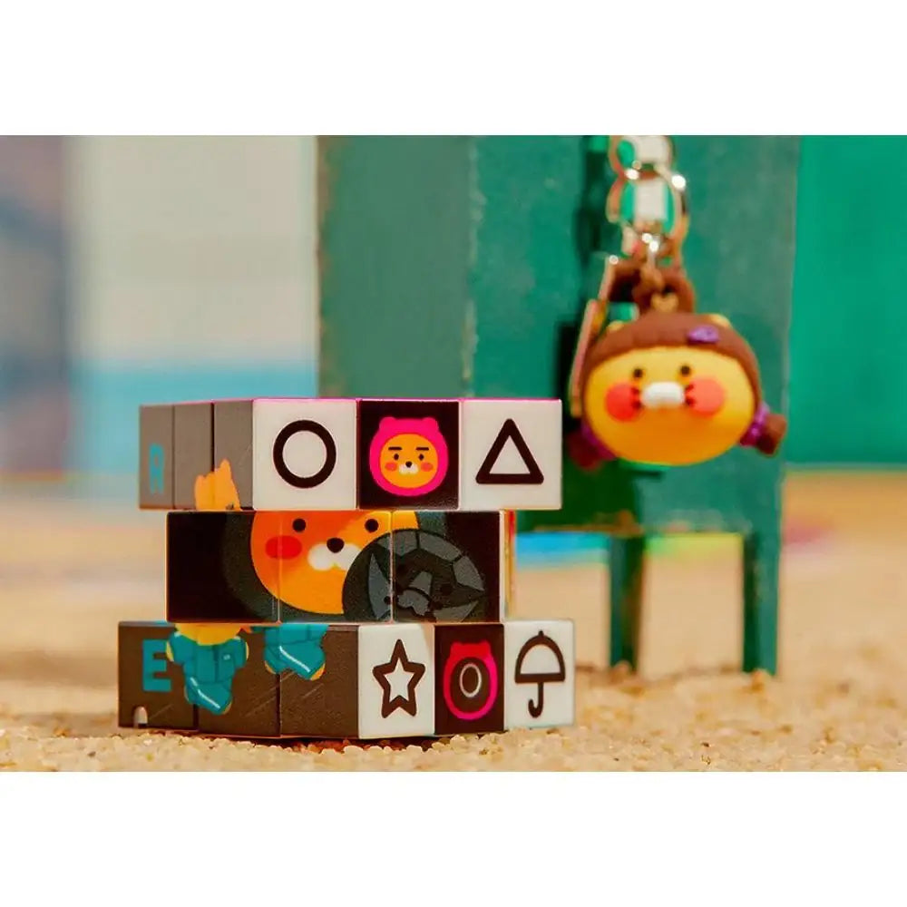 Netflix Squid Game 2 x Kakao Friends - Ryan & Choonsik Cube Keyring - Kakao Friends - Keyring - Harumio