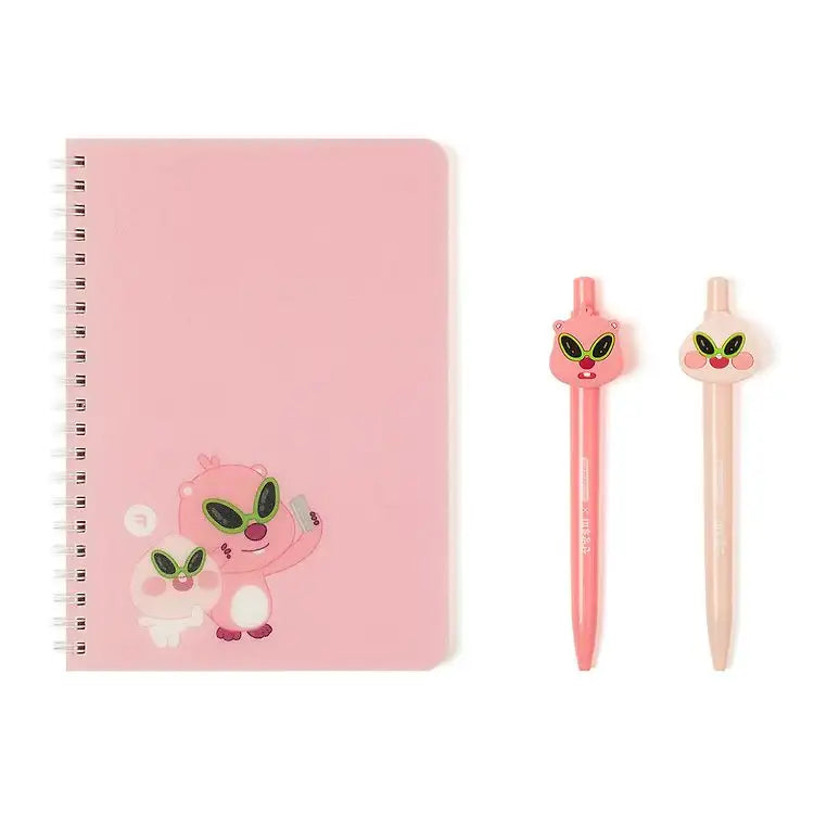 Kakao Friends x Zanmang Loopy - Apeach Note Pen Set - Kakao Friends x Zanmang Loopy - Stationery - Harumio