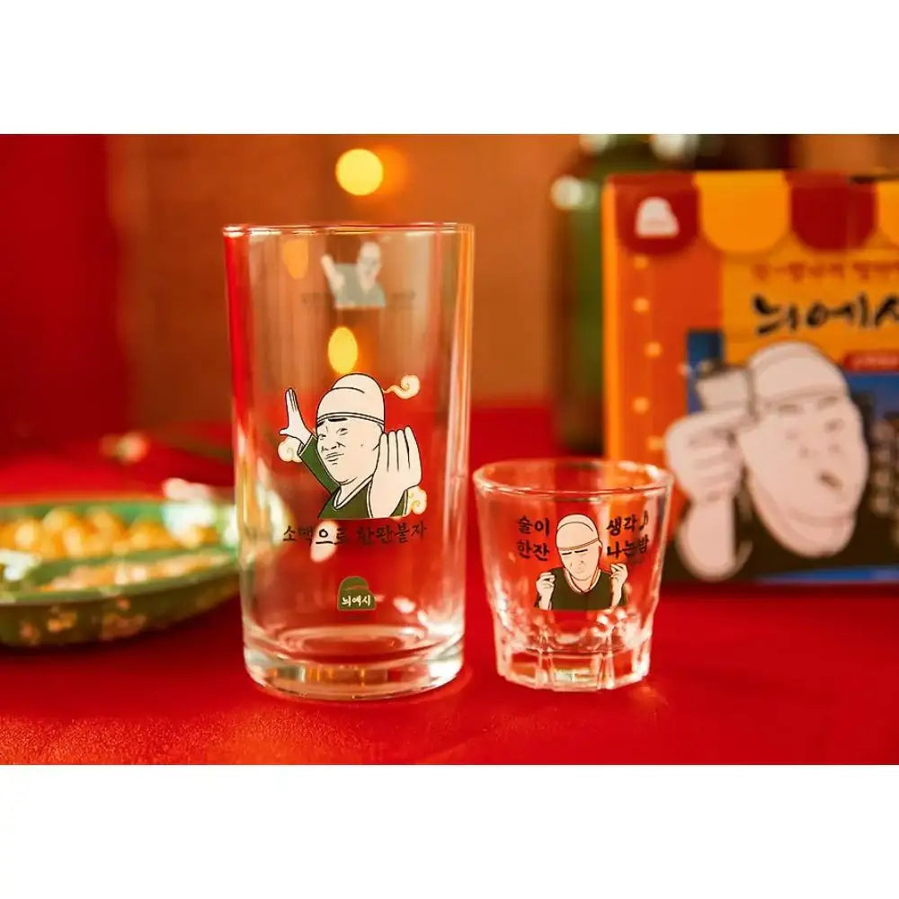 Kakao Friends - Nieshi Pocha Set (Soju Glass 2P + Somaek Glass 2P) - Kakao Friends - Glass Cup - Harumio