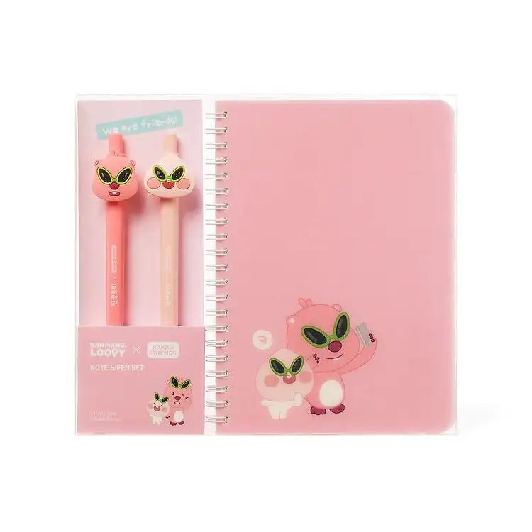 Kakao Friends x Zanmang Loopy - Apeach Note Pen Set - Kakao Friends x Zanmang Loopy - Stationery - Harumio