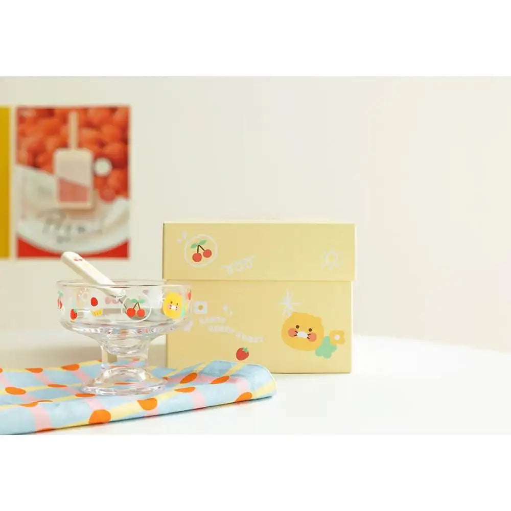 Kakao Friends - Choonsik Ice Cream Bowl & Spoon Set - Kakao Friends - Bowl - Harumio