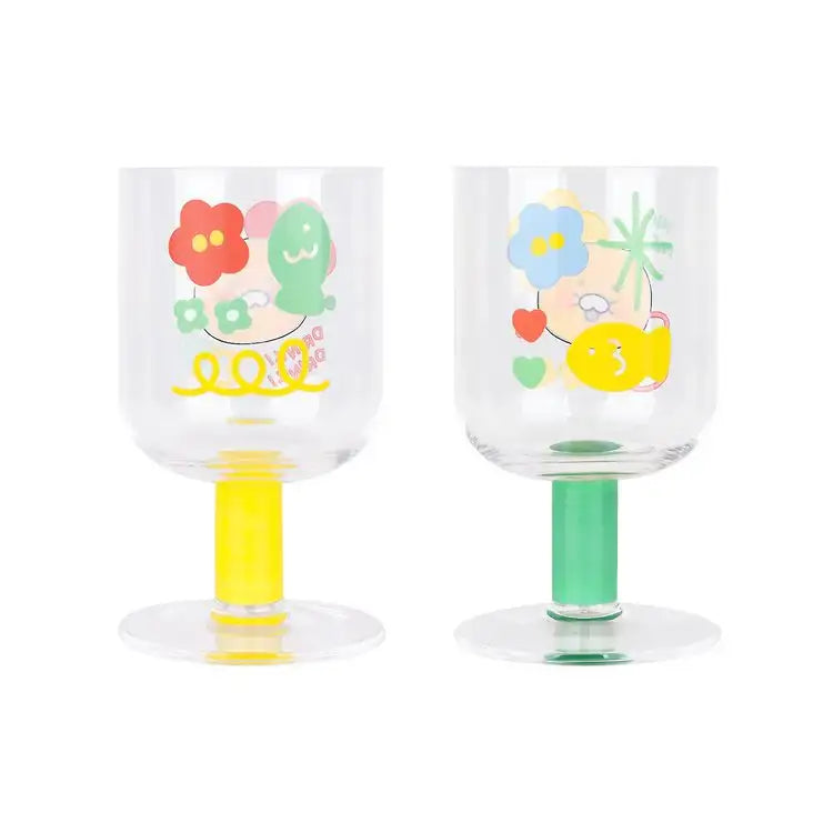 Kakao Friends - Choonsik Goblet Glass Set - Kakao Friends - Glass - Harumio