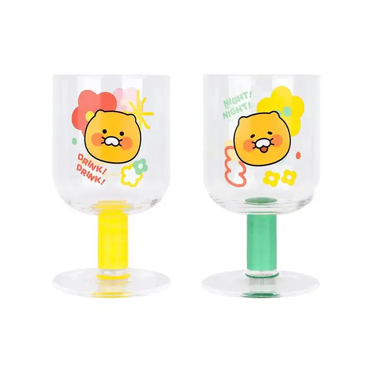 Kakao Friends - Choonsik Goblet Glass Set - Kakao Friends - Glass - Harumio