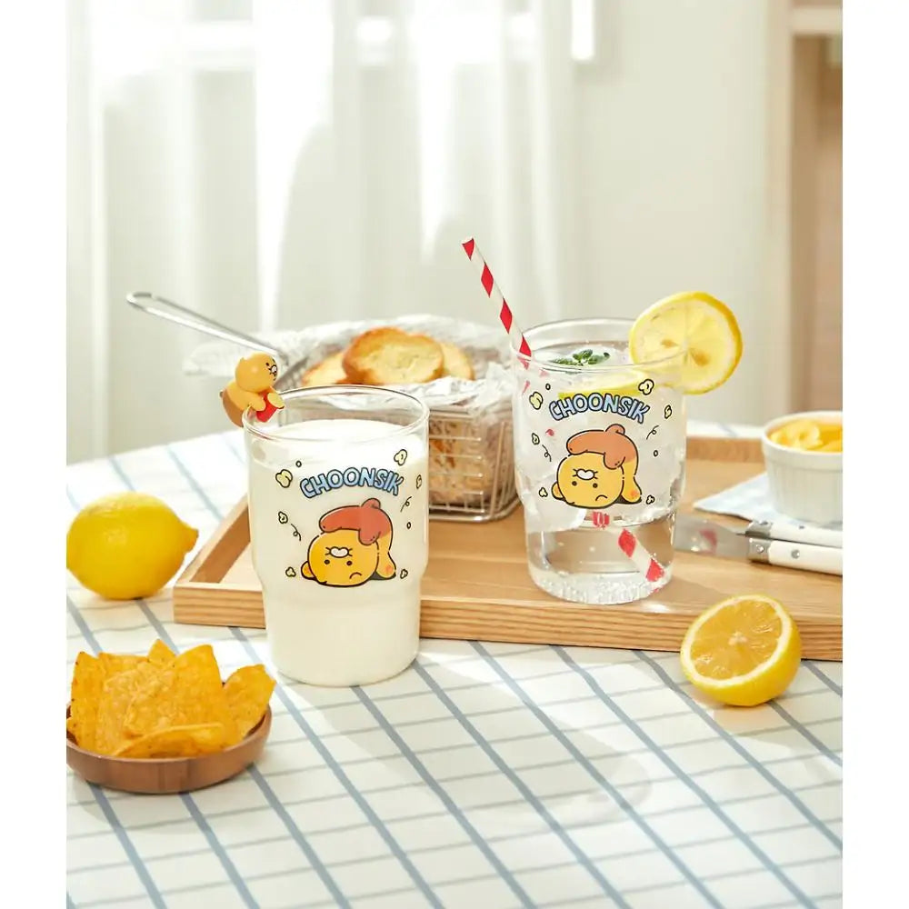 Kakao Friends - Choonsik Cartoon Figure Glass Cup - Kakao Friends - Glass Cup - Harumio