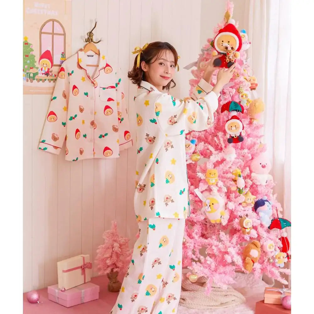Kakao Friends - Merry Choon Christmas Quilted Pajamas Set - Kakao Friends - Pajamas - Harumio