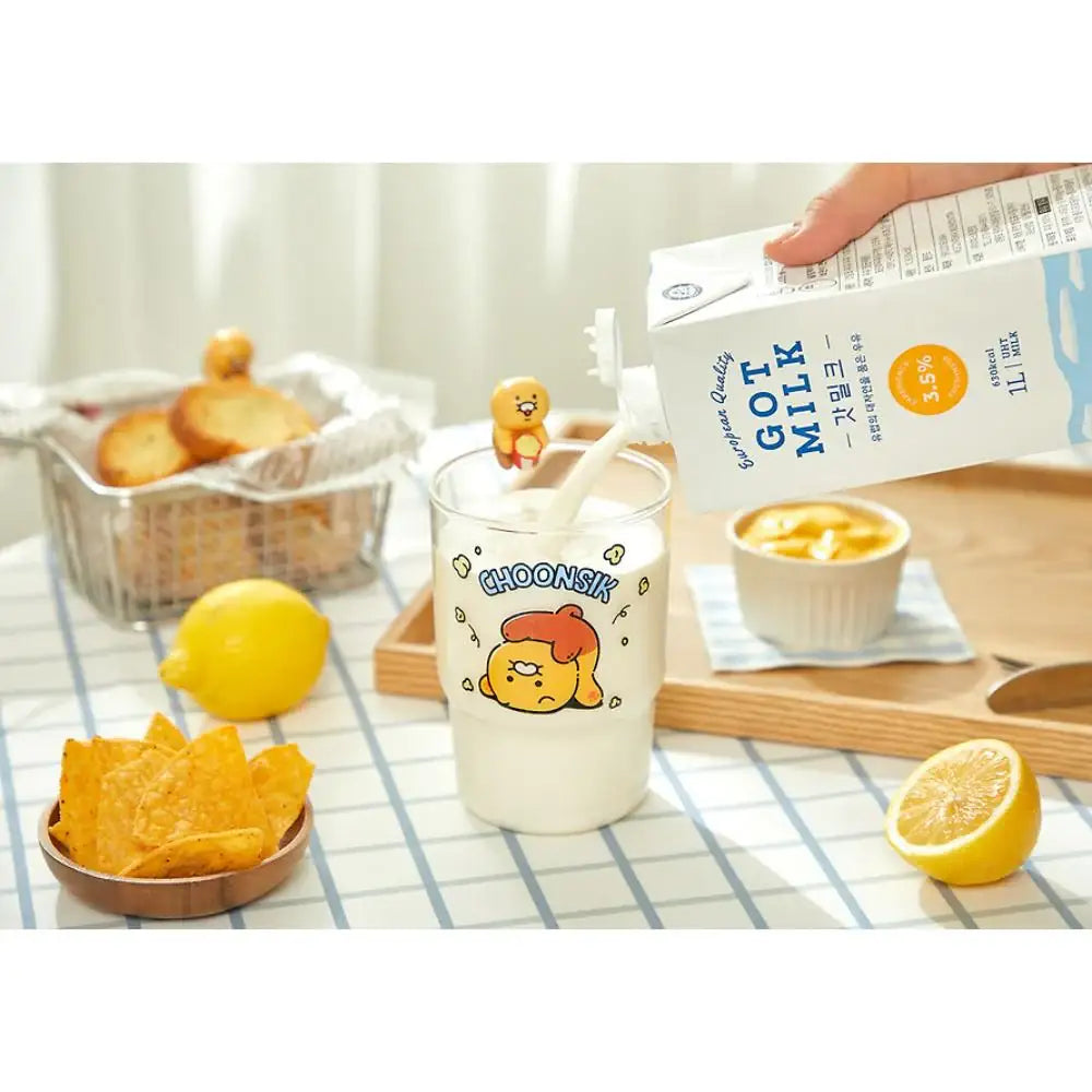 Kakao Friends - Choonsik Cartoon Figure Glass Cup - Kakao Friends - Glass Cup - Harumio