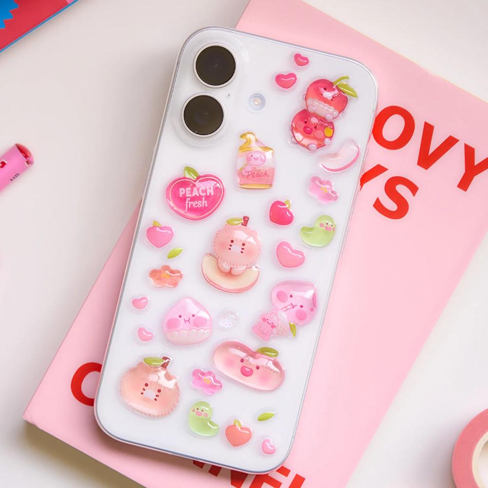 Kakao Friends - Peach Fresh Water Drop Sticker (Friends)