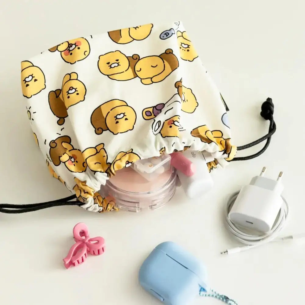 Kakao Friends - Choonsik Ordinary Pattern String Pouch - Kakao Friends - Pouches - Harumio