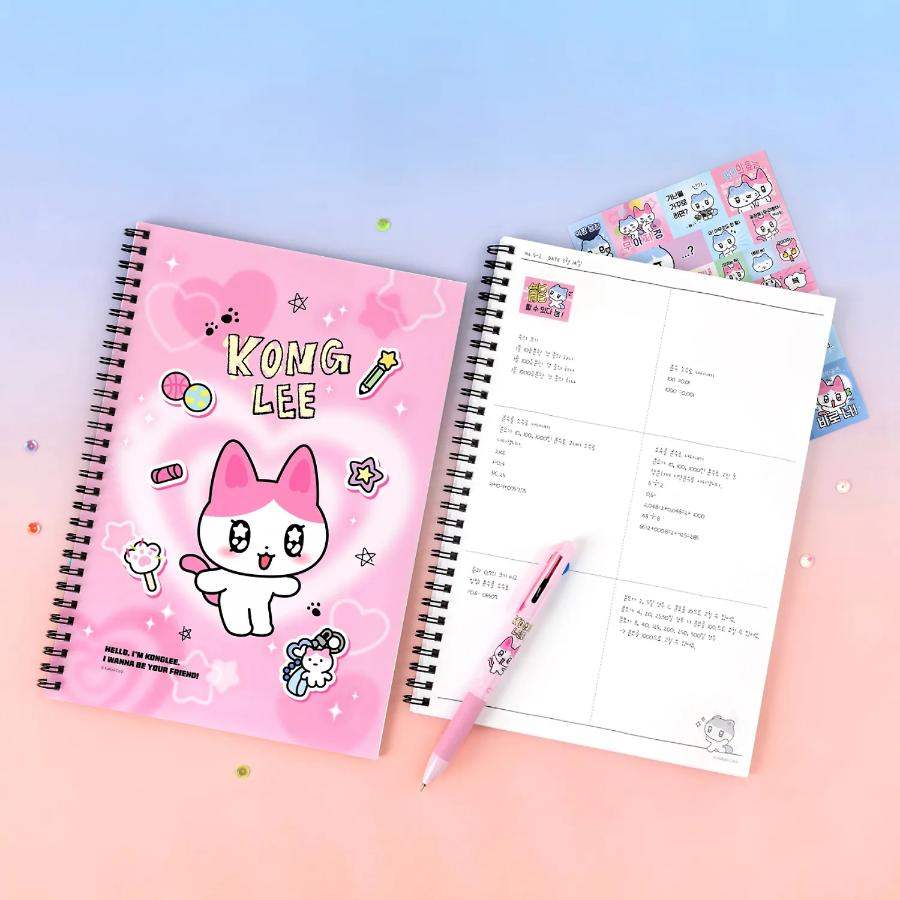 Kakao Friends - GOLGOLZ 6-Part Spring Notebook (Kong Lee) - Kakao Friends - Notebook - Harumio