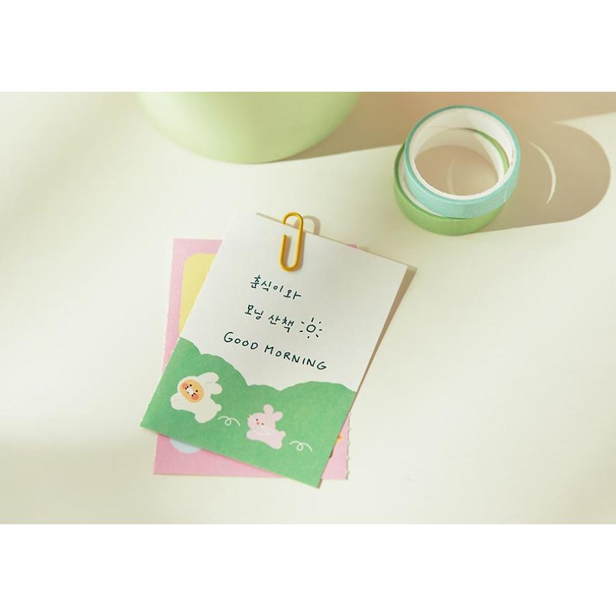 Kakao Friends - Friends Green Life Choonsik 3-Tier Memo Pad (Horizontal)