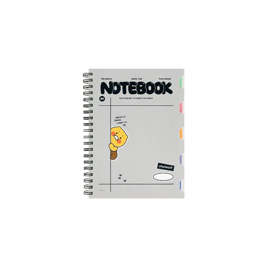 Kakao Friends - Monotone PP Cover Spring Notebook (Choonsik)