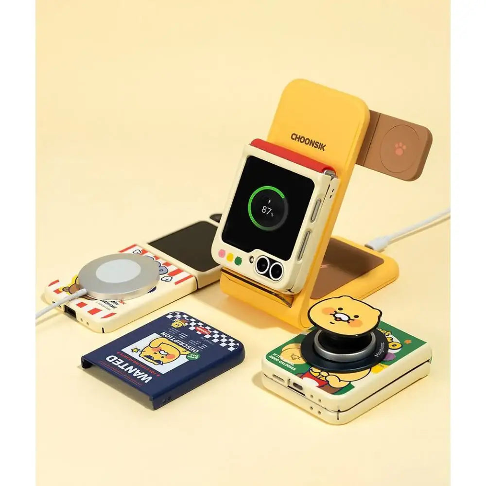 Kakao Friends - Choonsik Snack Magnetic Phone Case (Galaxy Z Flip6) - Kakao Friends - Phone Case - Harumio