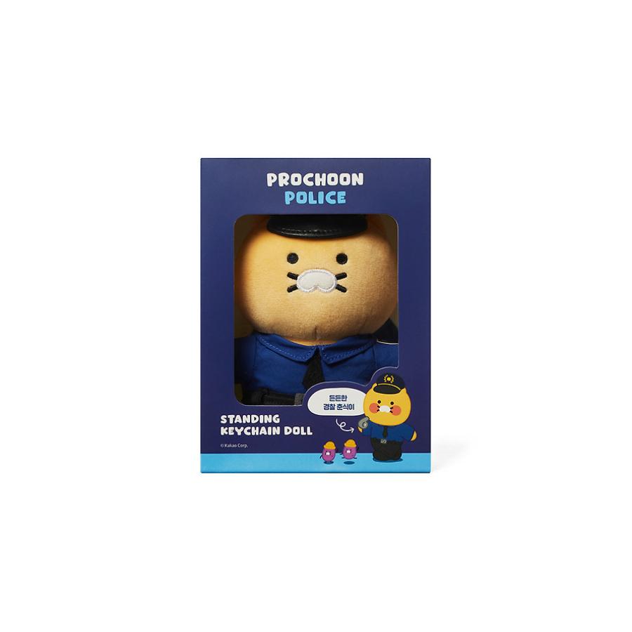 Kakao Friends - PROCHOON Police Standing Doll Keychain (Choonsik)