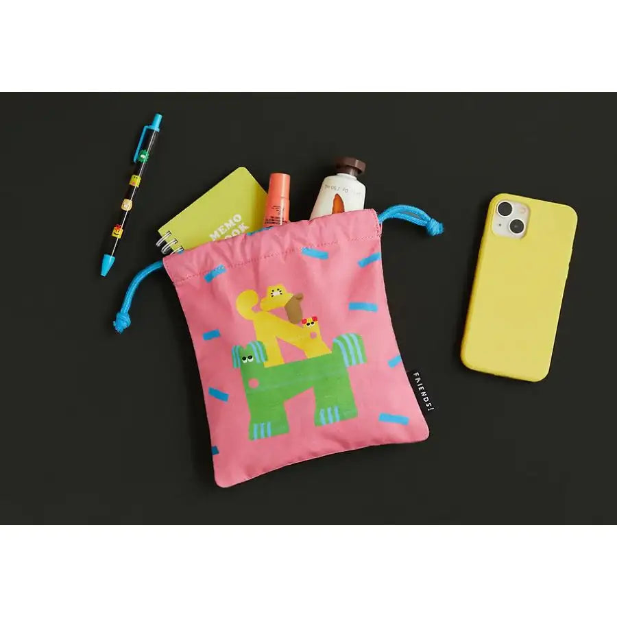 Daye Kim x Kakao Friends - Choonsik String Pouch - Daye Kim x Kakao Friends - String Pouch - Harumio