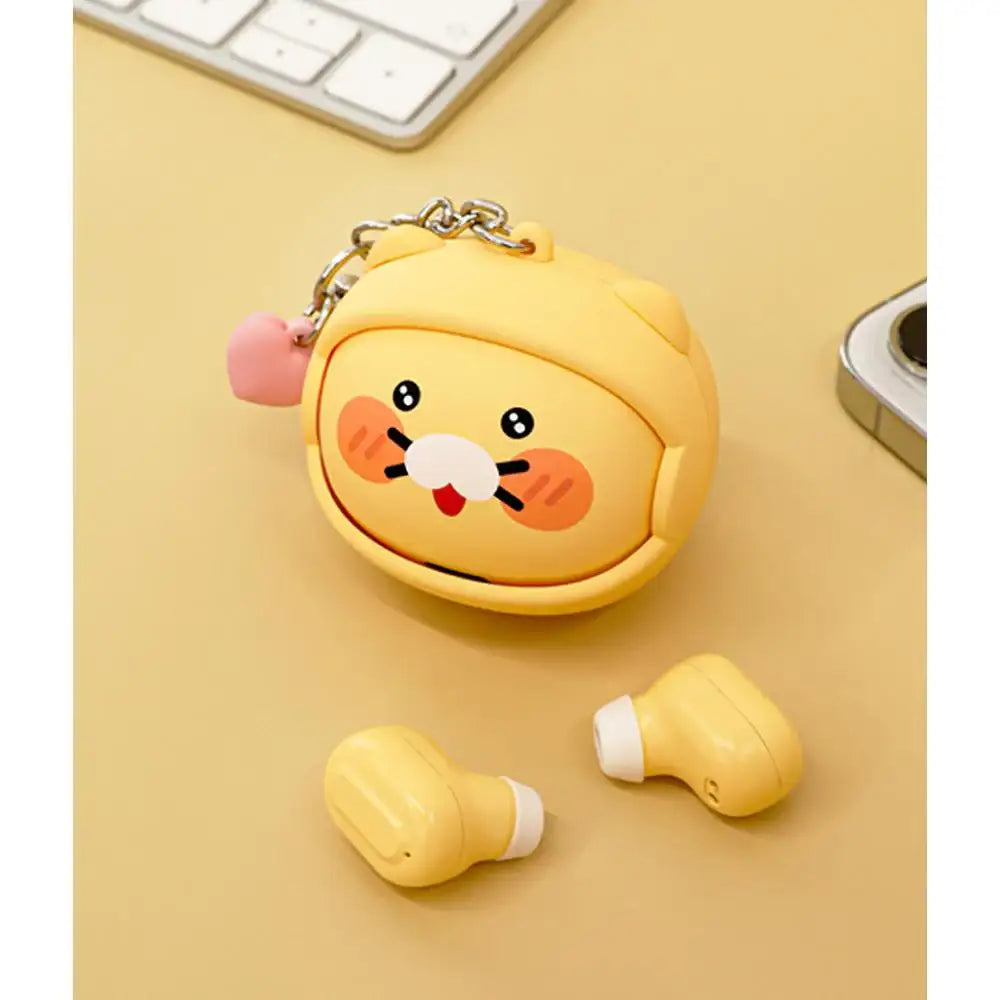 Kakao Friends - Choonsik Face Moving Wireless Earphones Keyring - Kakao Friends - Earphones - Harumio