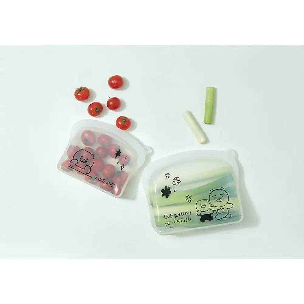 Kakao Friends - Doodle Doodle Silicone Zipper Bag Set (Ryan & Choonsik) - Kakao Friends - Zipper Bag - Harumio