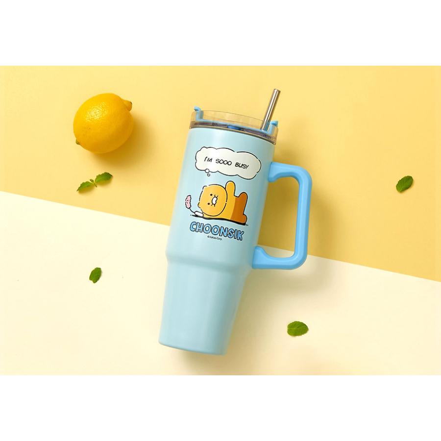 Kakao Friends - Choonsik Blue Large Capacity Handle Tumbler
