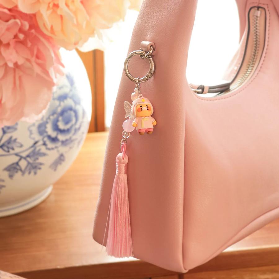 Kakao Friends - Hanbok Pink Figure Tassel Strap (Choonsik)