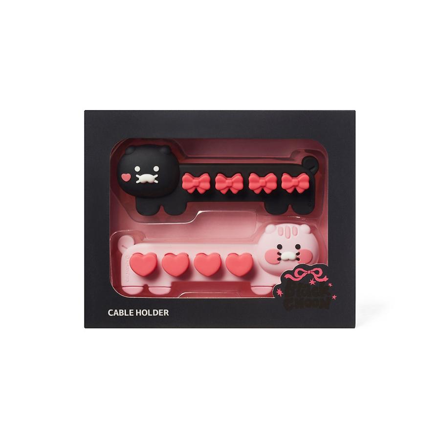 Kakao Friends - Black Choon Cable Holder 2-Piece Set (Choonsik)
