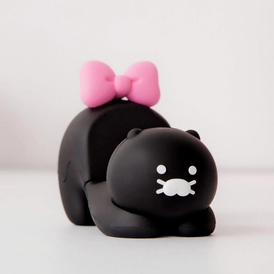 Kakao Friends - Black Choon Cell Phone Holder Figure (Choonsik)