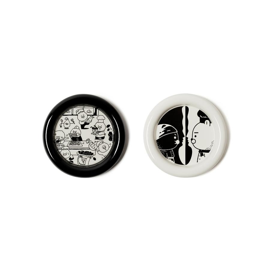 Black and White Chef x Kakao Friends - Ryan & Choonsik Plate 2-Piece Set