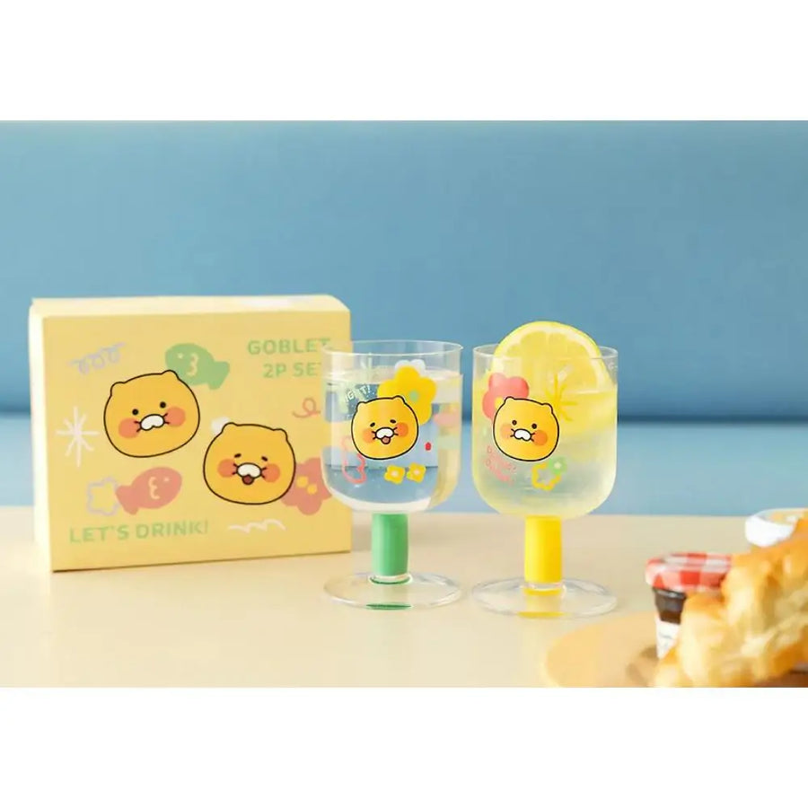 Kakao Friends - Choonsik Goblet Glass Set - Kakao Friends - Glass - Harumio