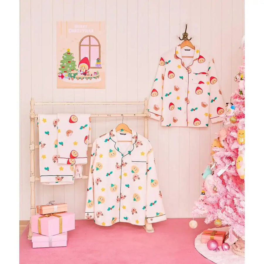 Kakao Friends - Merry Choon Christmas Quilted Pajamas Set - Kakao Friends - Pajamas - Harumio