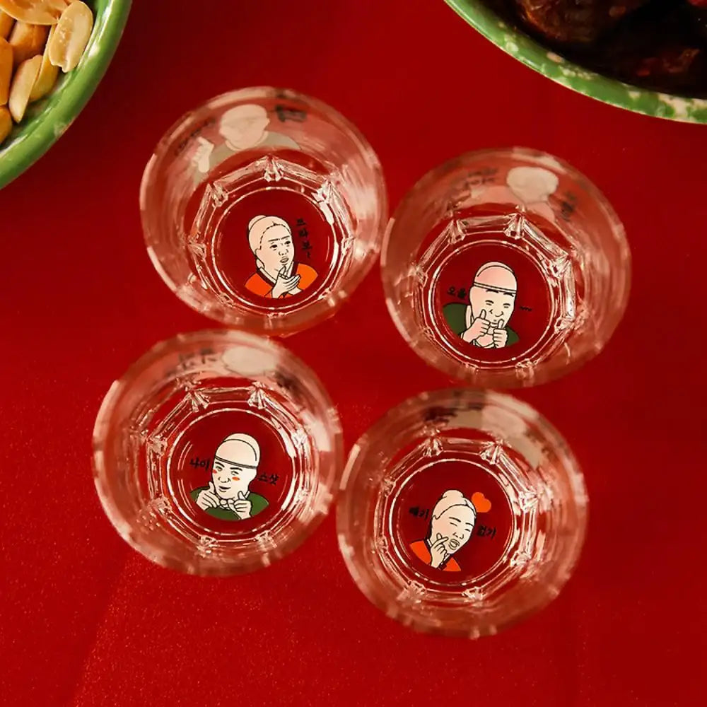 Kakao Friends - Nieshi Pocha Set (Soju Glass 4P) - Kakao Friends - Glass Cup - Harumio