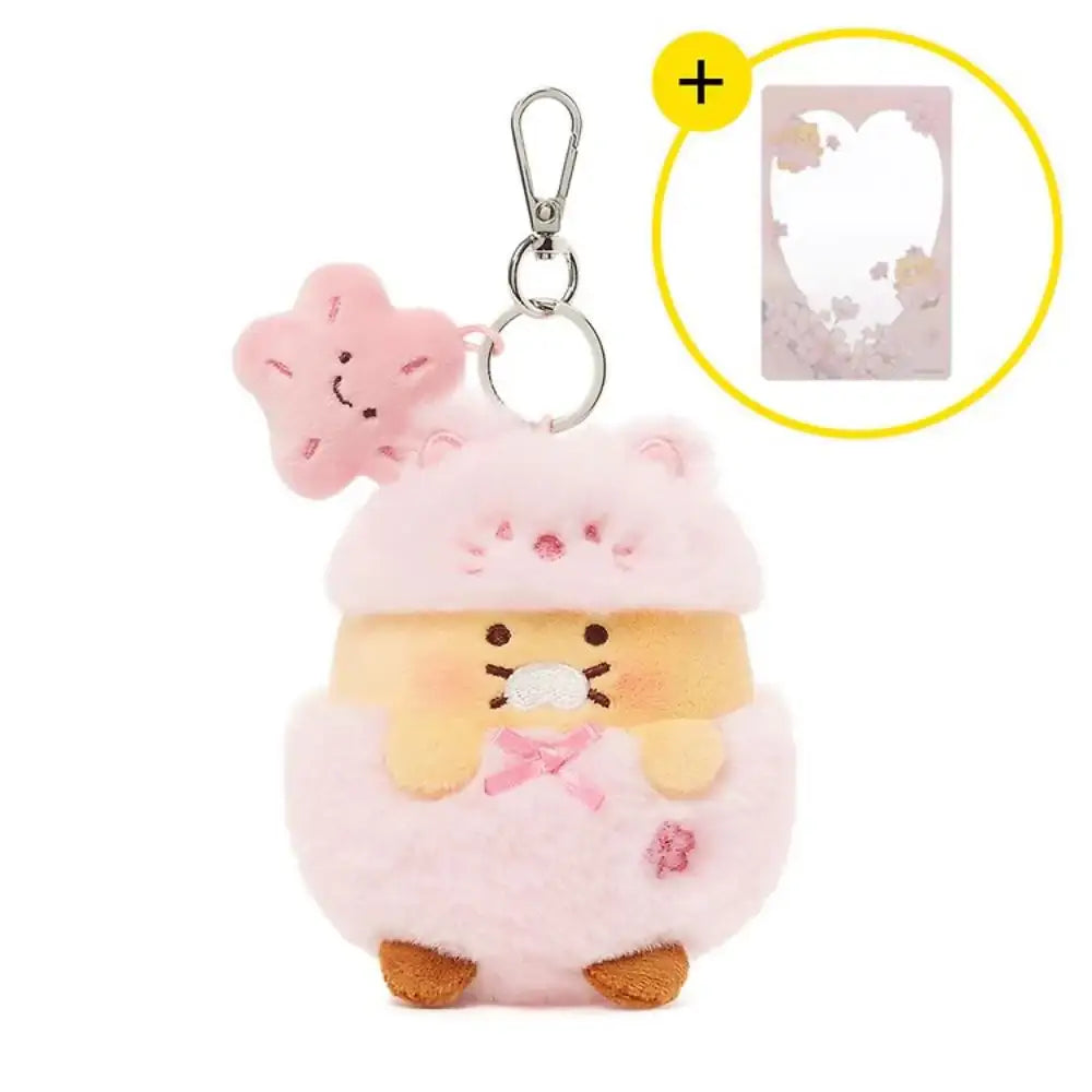 Kakao Friends - Pink Blossom Doll Keyring & Photo Card Set - Kakao Friends - Keyring - Harumio