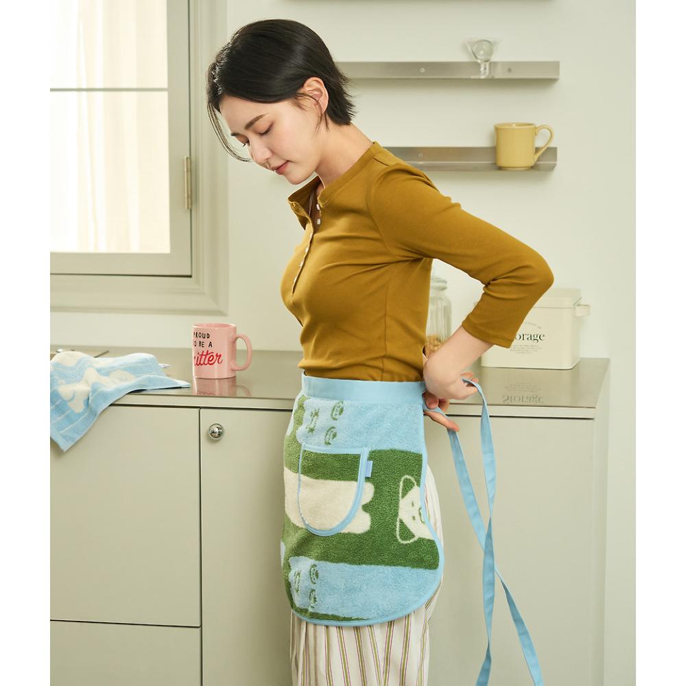 Kakao Friends - FRIENDAY Choonsik Terry Apron (Green & Blue)