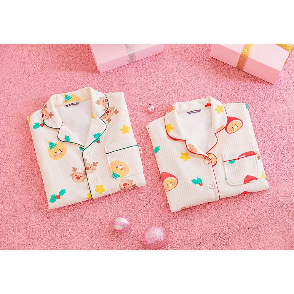 Kakao Friends - Merry Choon Christmas Quilted Pajamas Set - Kakao Friends - Pajamas - Harumio