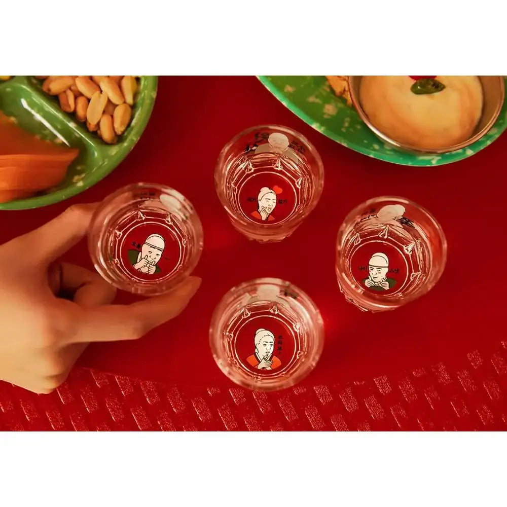 Kakao Friends - Nieshi Pocha Set (Soju Glass 4P) - Kakao Friends - Glass Cup - Harumio