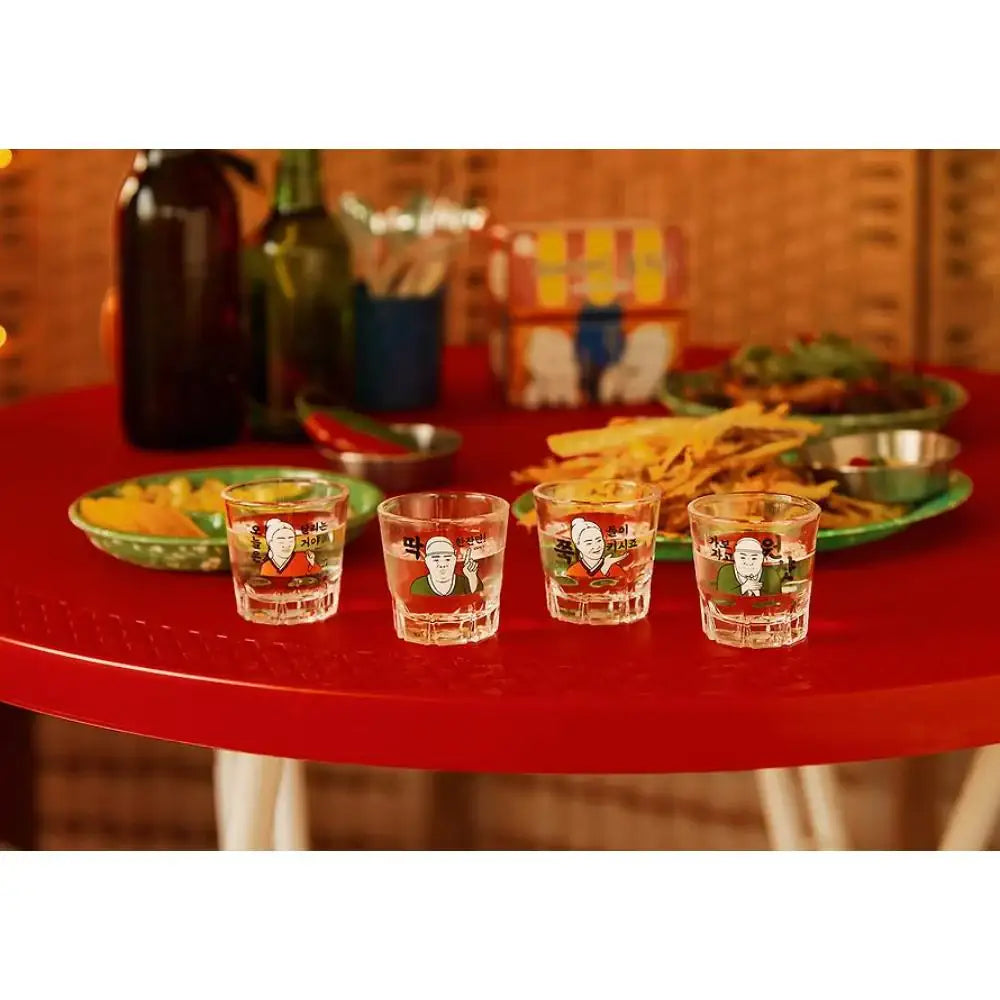 Kakao Friends - Nieshi Pocha Set (Soju Glass 4P) - Kakao Friends - Glass Cup - Harumio