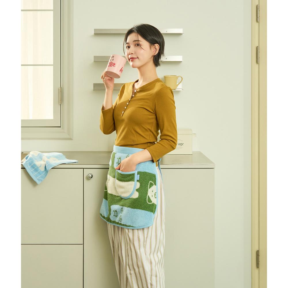 Kakao Friends - FRIENDAY Choonsik Terry Apron (Green & Blue)