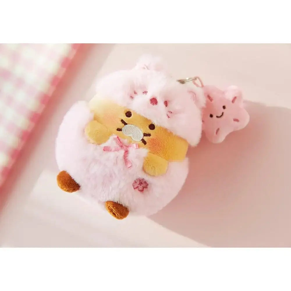 Kakao Friends - Pink Blossom Doll Keyring & Photo Card Set - Kakao Friends - Keyring - Harumio