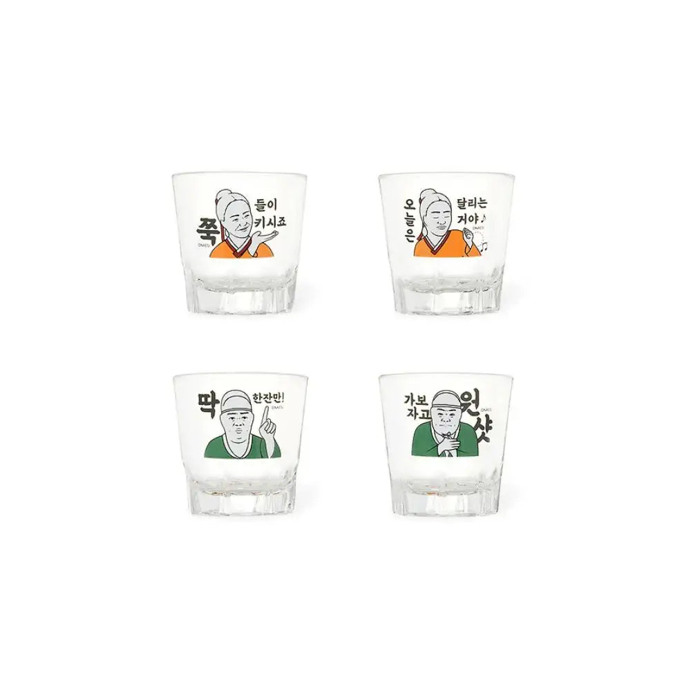 Kakao Friends - Nieshi Pocha Set (Soju Glass 4P) - Kakao Friends - Glass Cup - Harumio