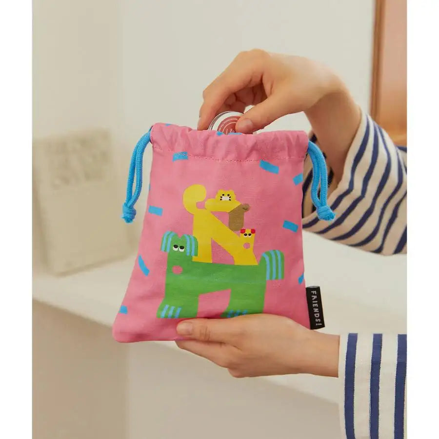 Daye Kim x Kakao Friends - Choonsik String Pouch - Daye Kim x Kakao Friends - String Pouch - Harumio