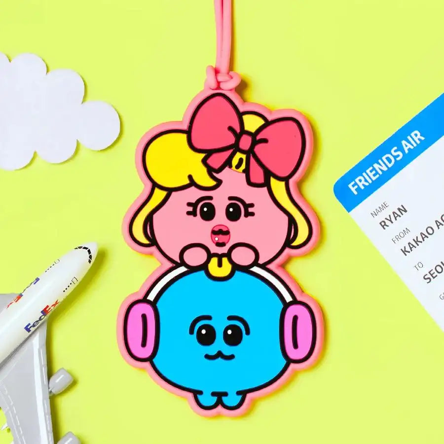 Kakao Friends - Jjordy Silicone Luggage Tag (What to do & Iron Wall Chordy) - Kakao Friends - luggage tag - Harumio