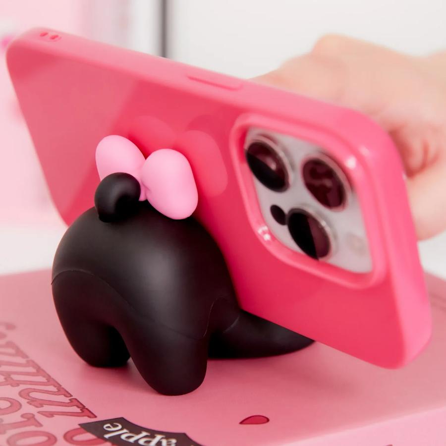 Kakao Friends - Black Choon Cell Phone Holder Figure (Choonsik)