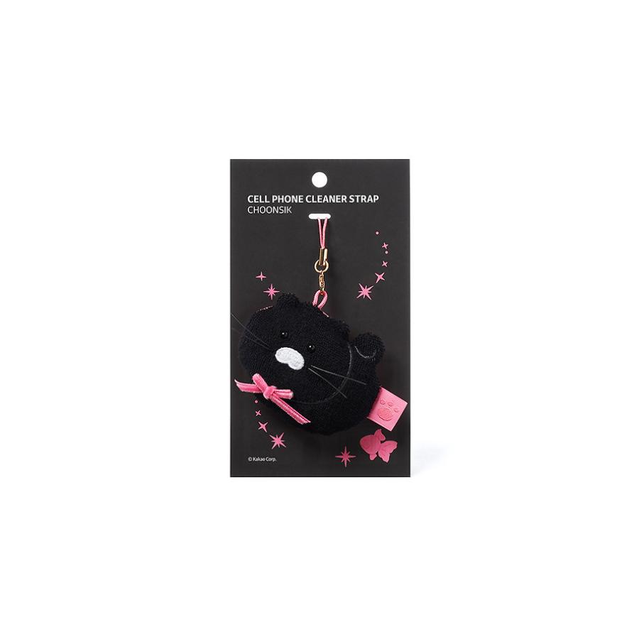 Kakao Friends - Black Choon Mobile Phone Cleaner Strap (Choonsik)