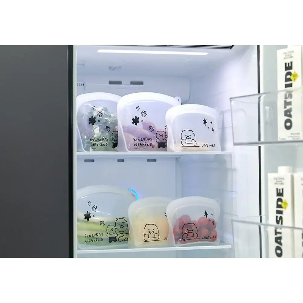 Kakao Friends - Doodle Doodle Silicone Zipper Bag Set (Ryan & Choonsik) - Kakao Friends - Zipper Bag - Harumio