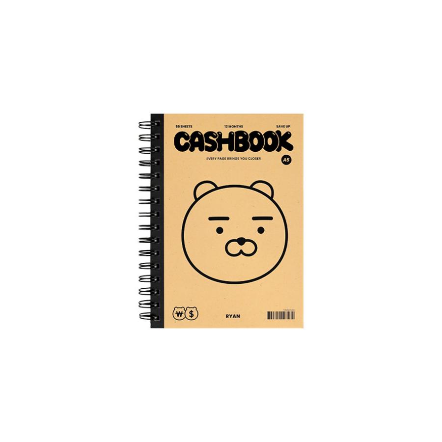 Kakao Friends - Monotone Spending Diary Household Account Book (Ryan)