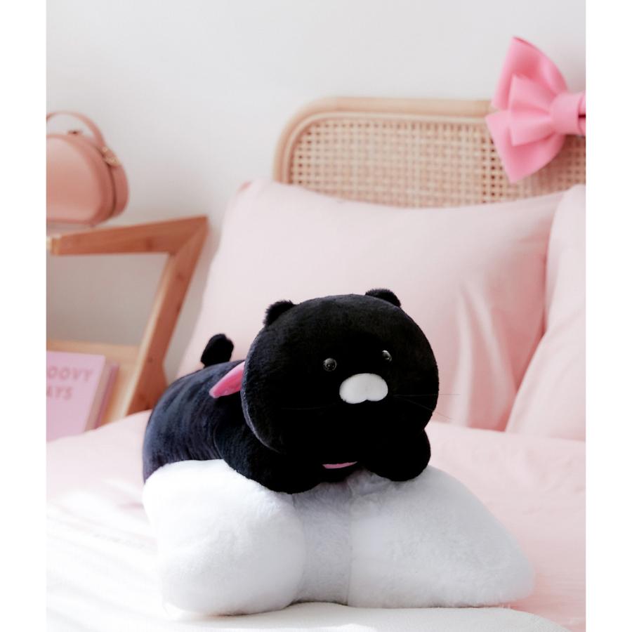 Kakao Friends - Black Choon Pink Ribbon Pillow (Choonsik)