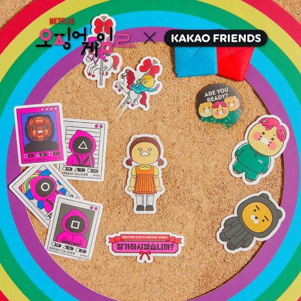 Netflix Squid Game 2 x Kakao Friends - Ryan & Choonsik Sticker Pack - Kakao Friends - Sticker - Harumio