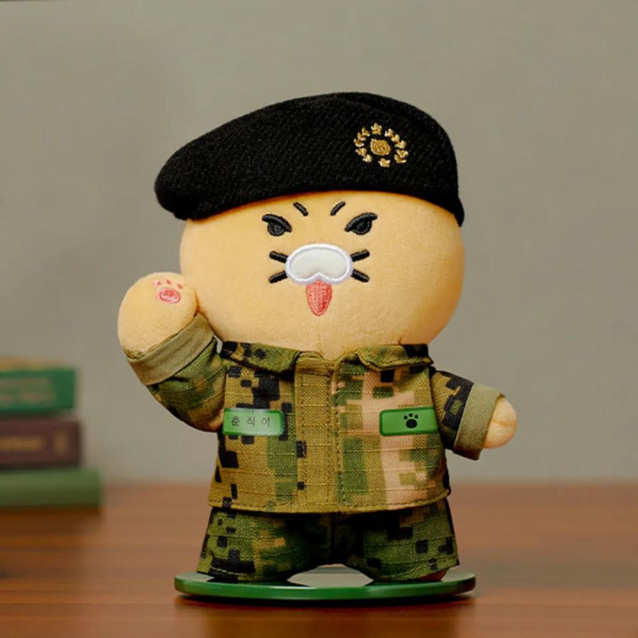 Kakao Friends - PROCHOON Soldier Standing Doll Keychain (Choonsik)