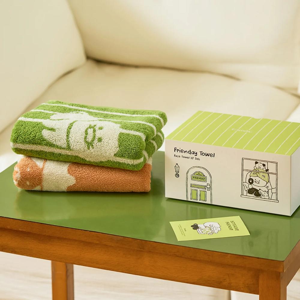 Kakao Friends - FRIENDAY Choonsik Face Towel 2-Piece Set