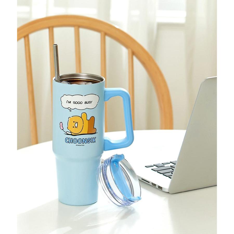 Kakao Friends - Choonsik Blue Large Capacity Handle Tumbler